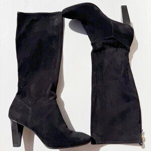 Coach Mina Black Knee High Heel Boots